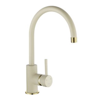 Courbe Curved Spout Tap Gold/Brass - Purquartz (Champagne)